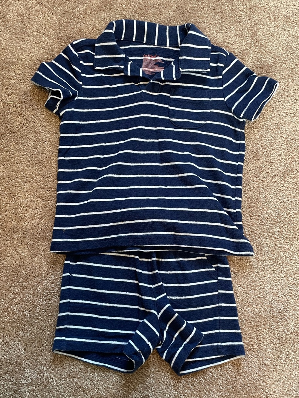 Cat & Jack - Boys 3T Matching Set - Navy & White - Shorts & Top - Nautical Look